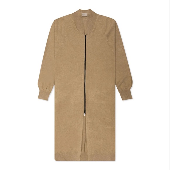 Fear of God Essentials Women's Long Cardigan - Oak, Size XS, New with Tag - Picture 1 of 13